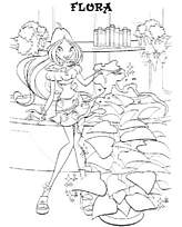 coloriage winx flora
